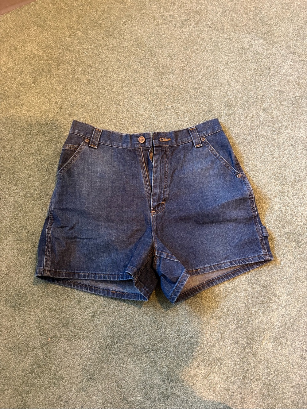 Riveted Lee Denim Shorts - Dark Blue
